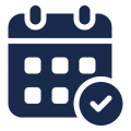 Calendar icon with checkmark